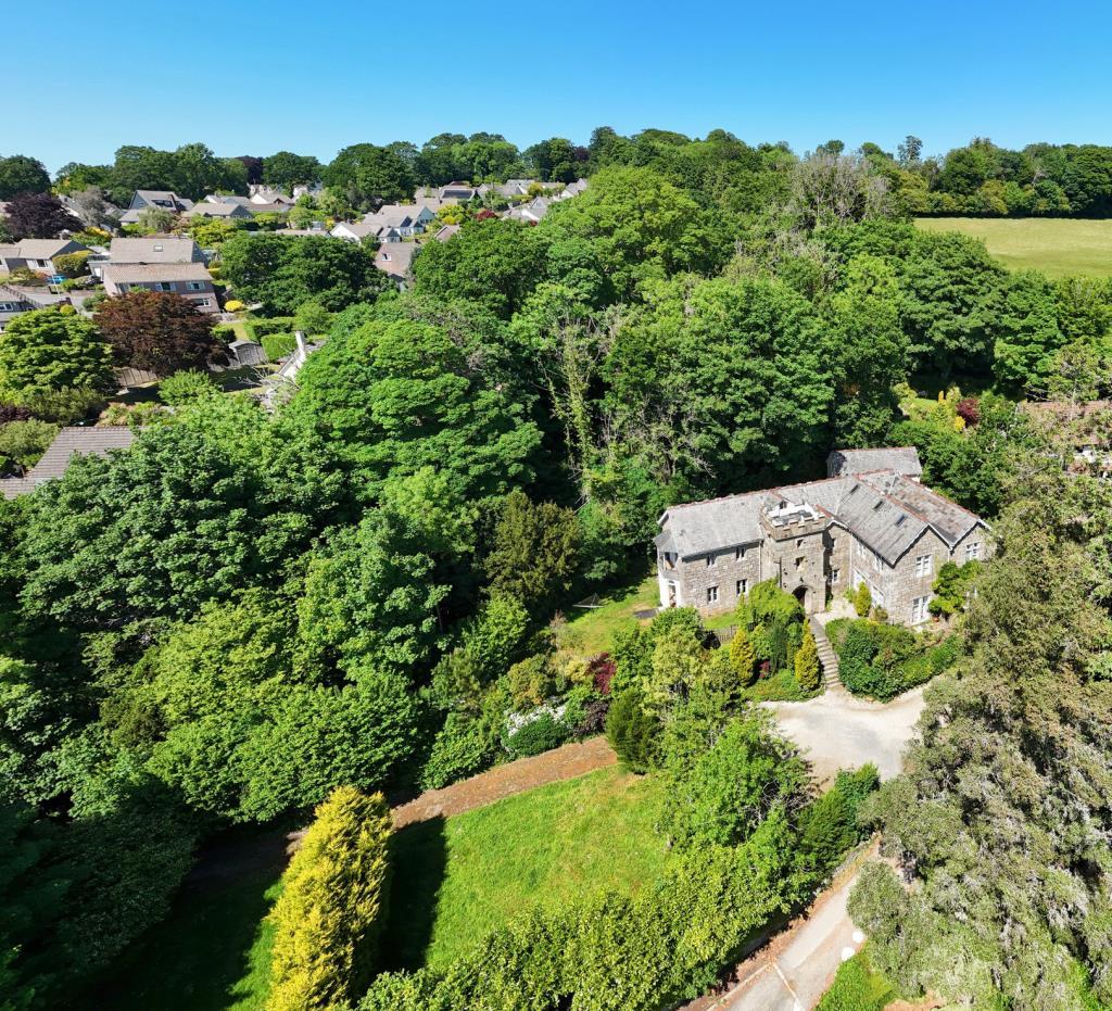 Drone shot of the property