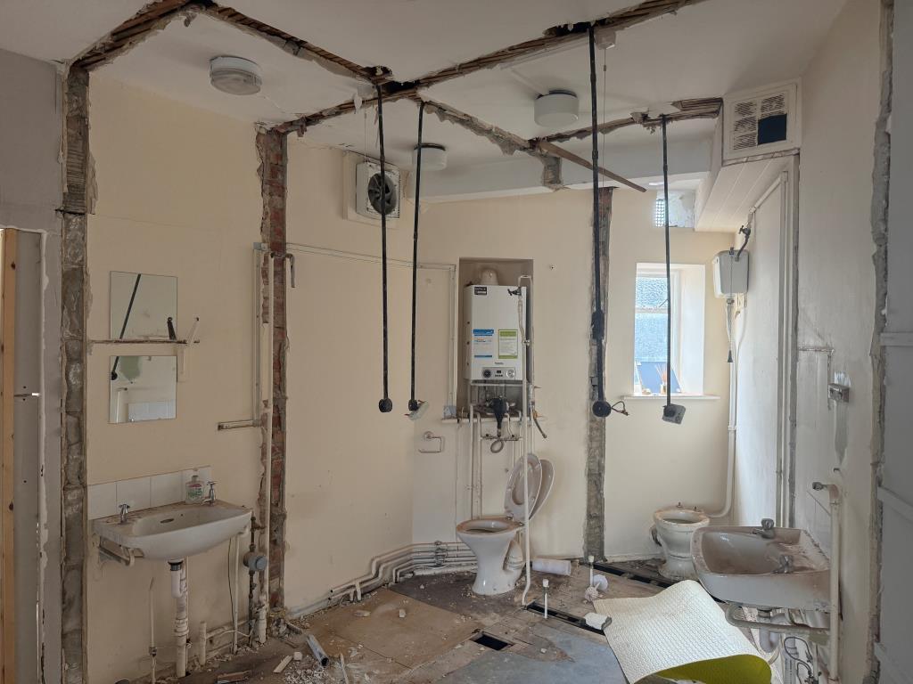 Rear part of first floor with units removed