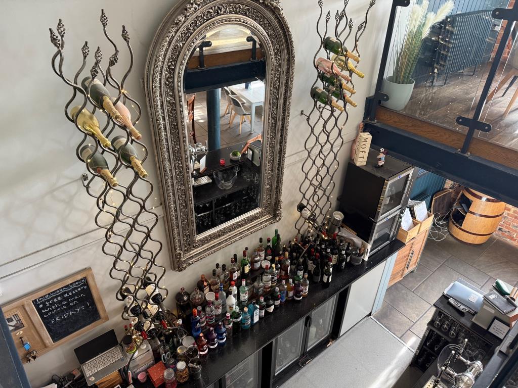 View of the bar from the upper level