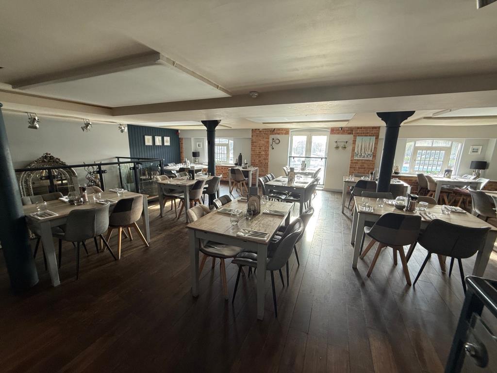 First Floor seating area looking toward the marina