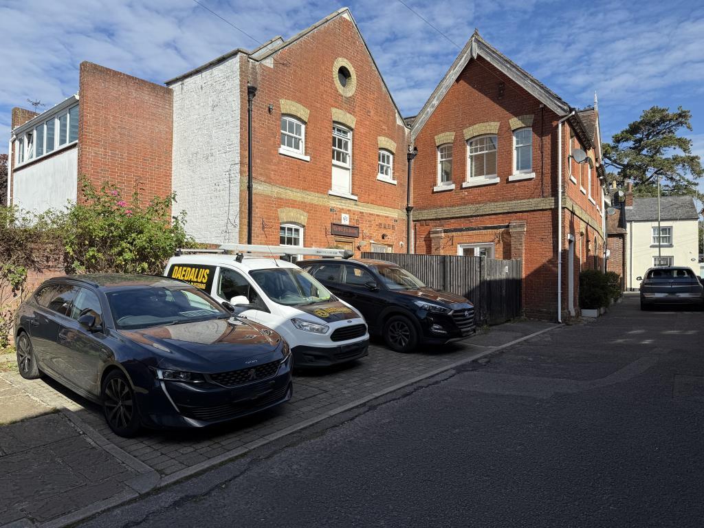 Parking spaces outside building