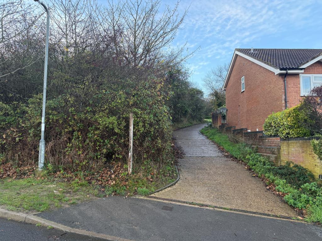 Corner view of land with side access