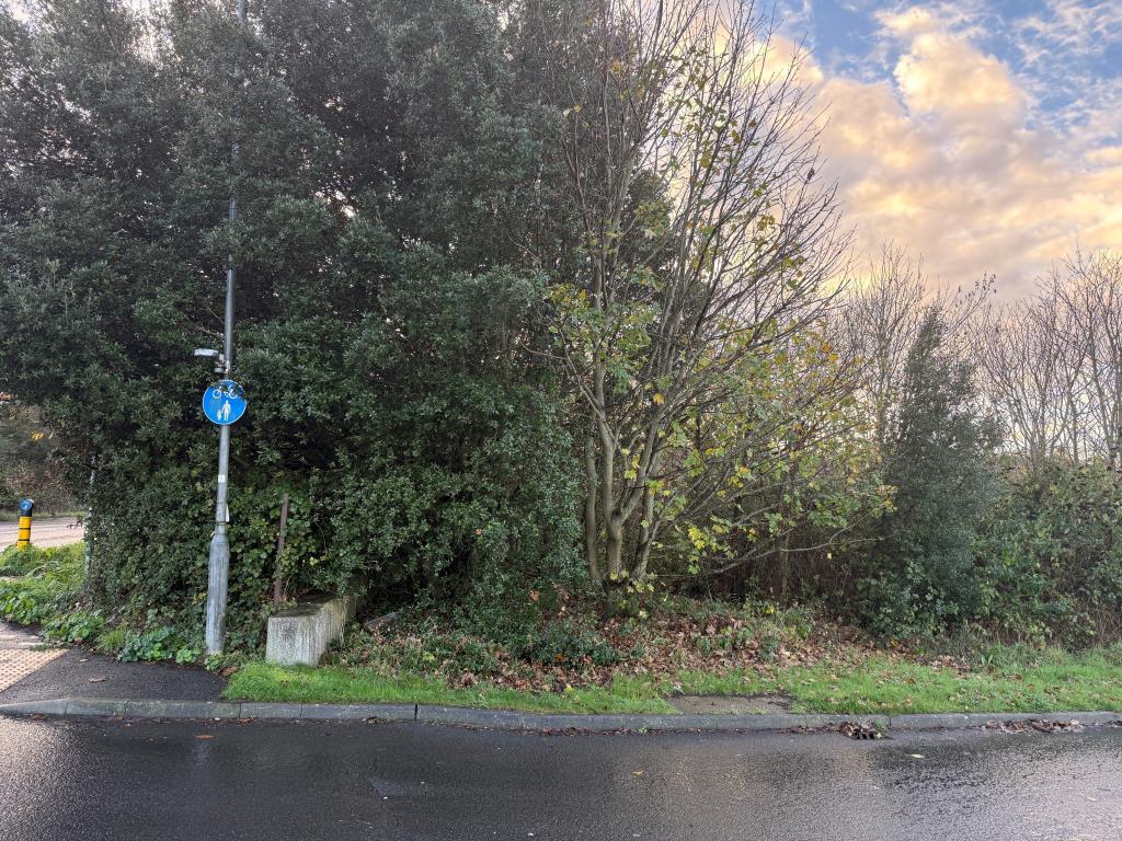 View of land from corner of Brighton Rd and The Fa