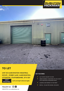 Industrial development to rent, Unit 5D Marchington Industrial Estate, Stubby Lane Marchington ST14 8LP