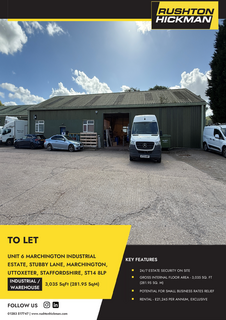 Industrial development to rent, Unit 6, Marchington Industrial Estate, Stubby Lane Marchington ST14 8LP