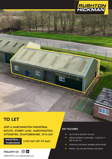 Industrial development to rent, Unit 6, Marchington Industrial Estate, Stubby Lane Marchington ST14 8LP