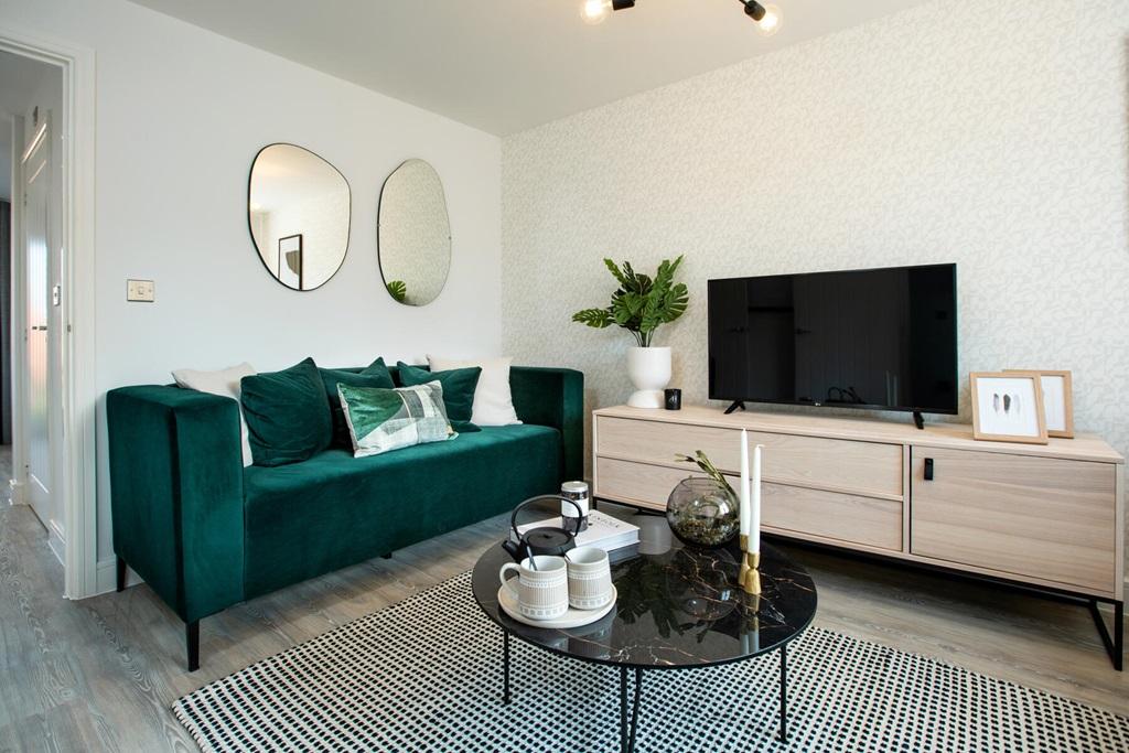 There's space for two 3-seater sofas in the lounge