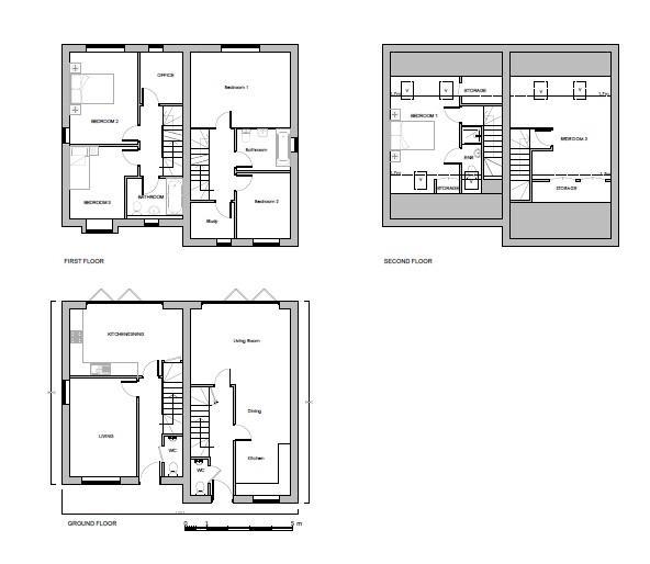 Floorplan 4 dwellings
