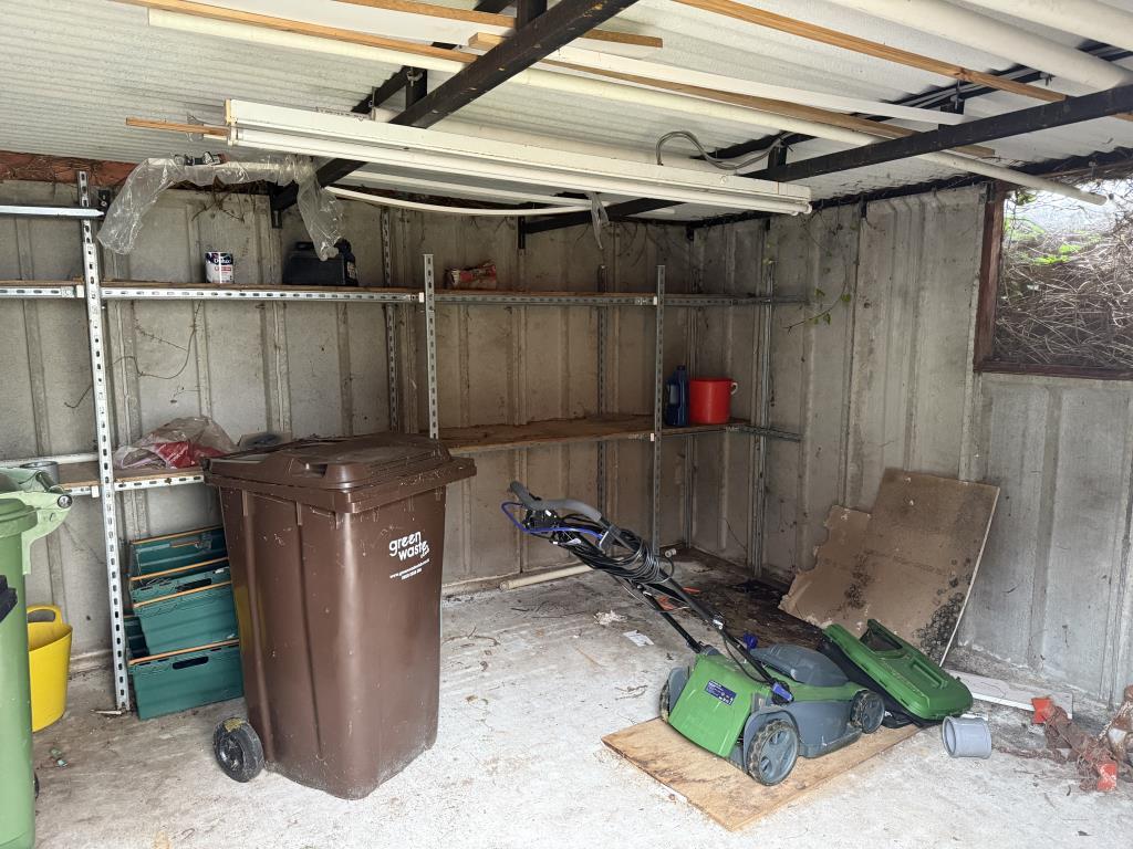 Inside view of garage