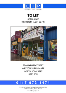 Retail property (high street) for sale, 53A Oxford St Weston Super Mare BS23 1TR
