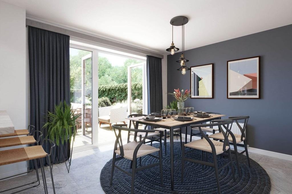 Bright dining area
