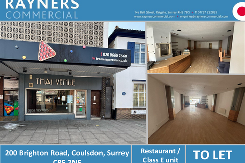 Restaurant to rent, 200-204 Brighton Rd Coulsdon CR5 2NF
