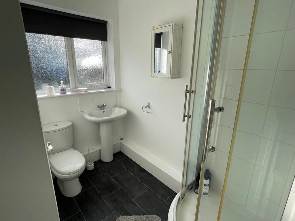 A modern and well-maintained bathroom with good...