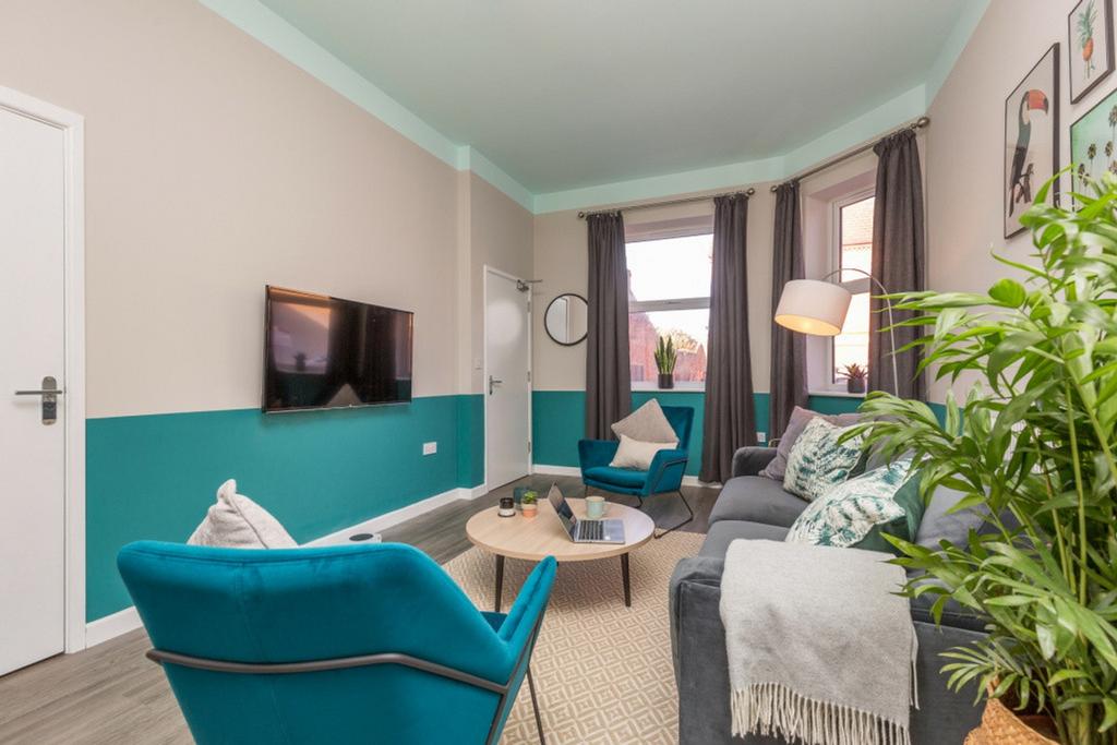 A stylish and inviting large modern living room...