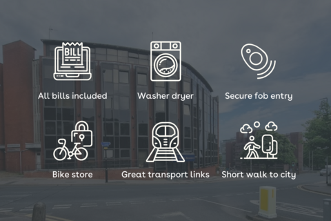 Studio to rent, Apt 12, Ribbon Residence, 11 Woodhouse Square LS3