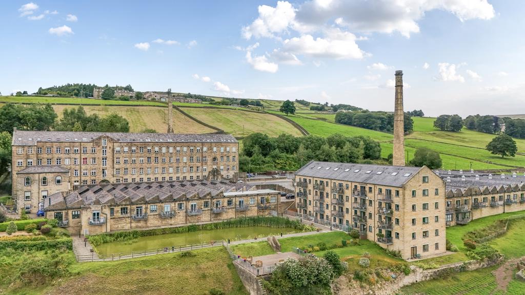 Aerial shot of Oats Royd Mill