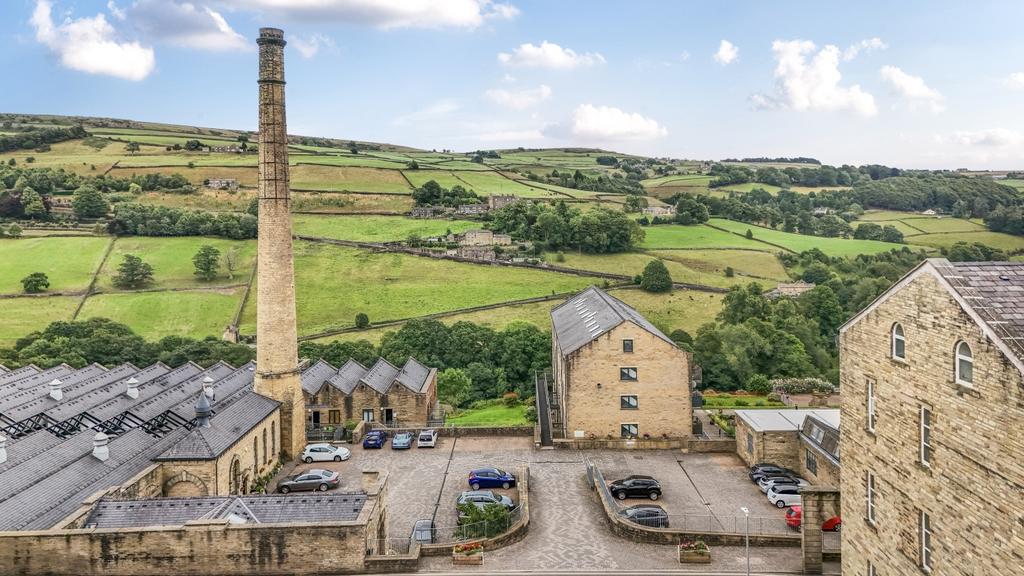 Aerial shot of Oats Royd Mill