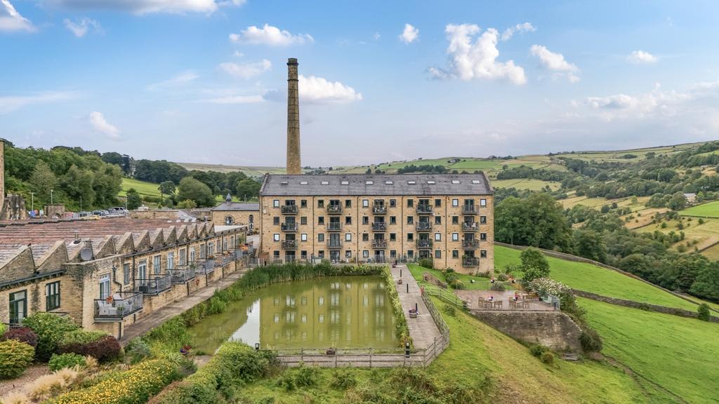 Aerial shot of Oats Royd Mill