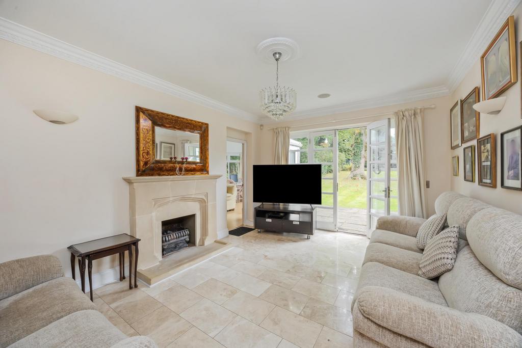 Living room, fireplace