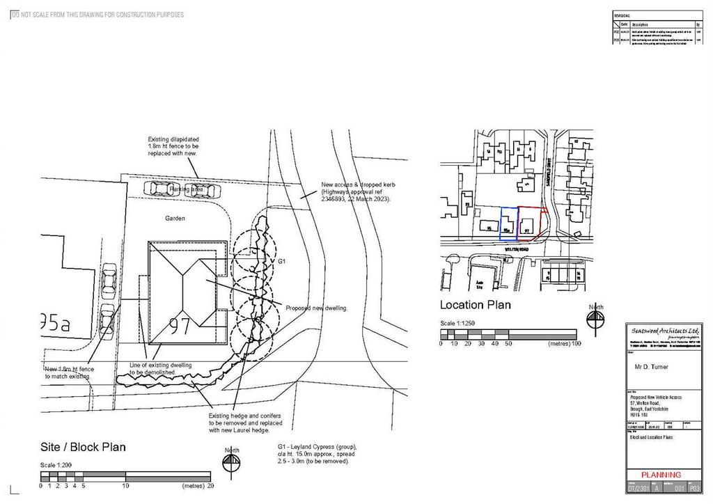 23 01291 plf amended block and location plans 4658