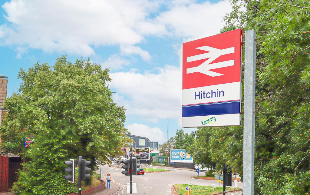 Train station sign