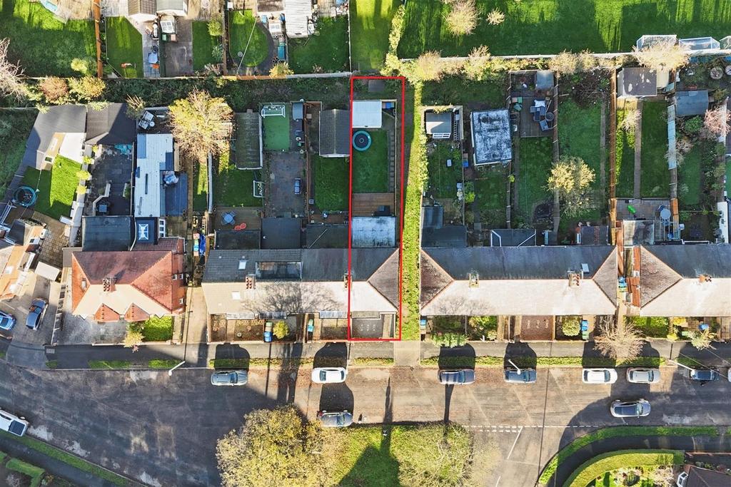 Aerial view of the property