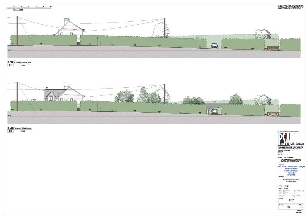 Existing and Proposed Street Scene
