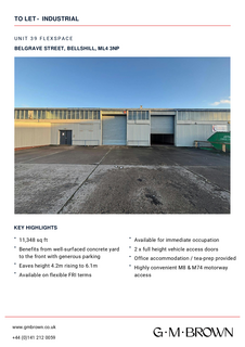 Industrial unit to rent, Belgrave St Bellshill ML4 3NP