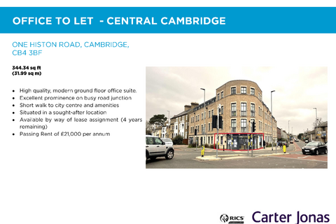 Office to rent, 1 Histon Rd Cambridge CB4 3BF