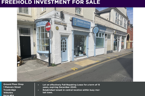 Retail property (high street) for sale, 1 Manvers St Trowbridge BA14 8EH