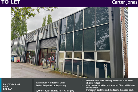 Industrial unit to rent, Wells Rd Bath BA2 3AP