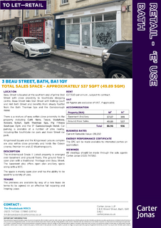 Retail property (high street) to rent, 3 Beau St Bath BA1 1QY