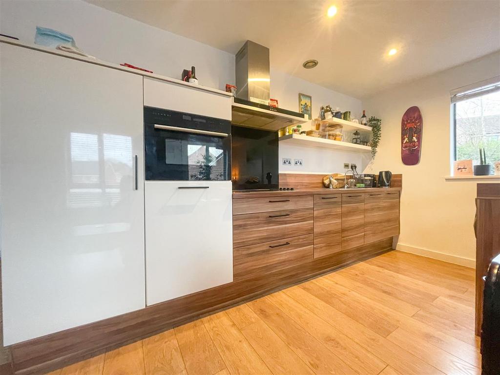 Open plan lounge kitchen dining room