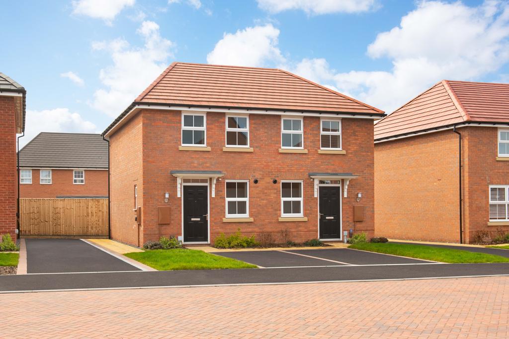 External view of a semi-detached two bedroom...