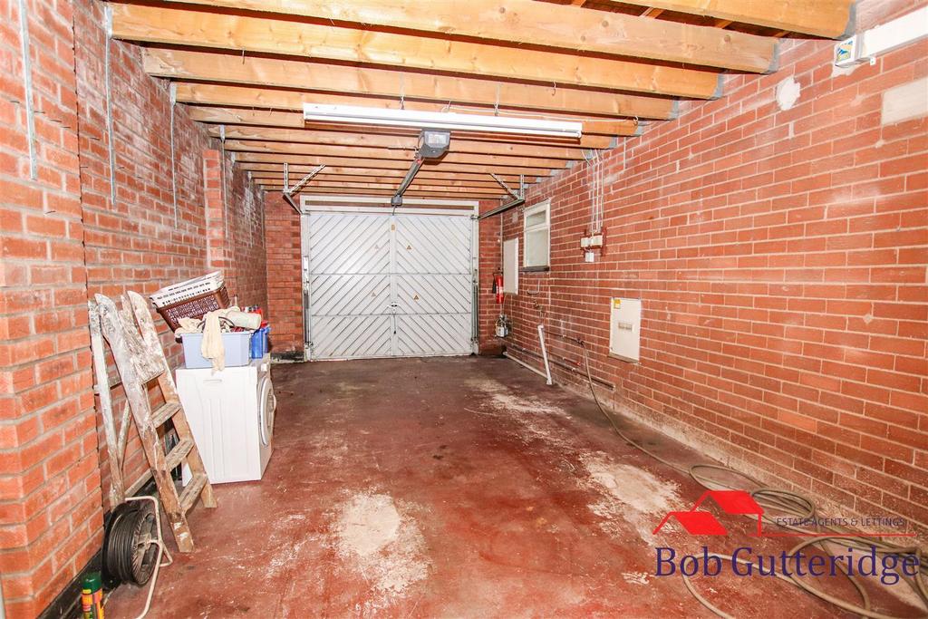 Attached double length garage
