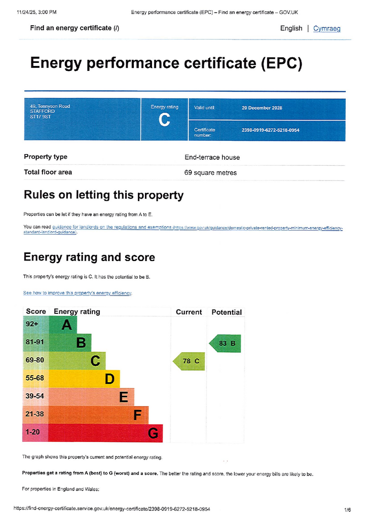 EPC Certificate