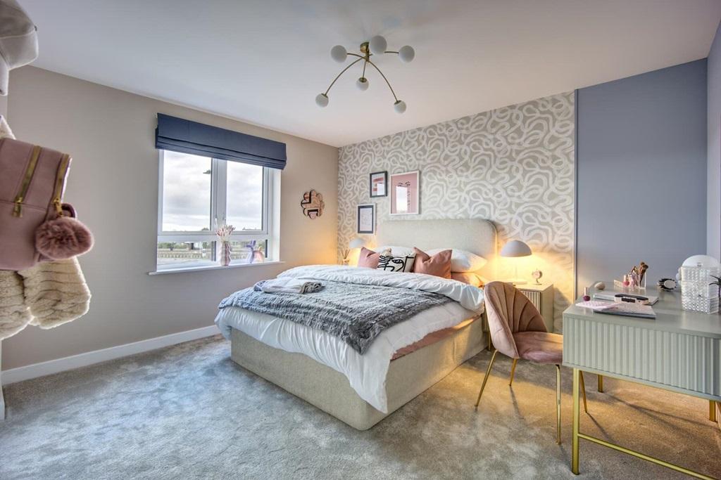 A generously sized second bedroom