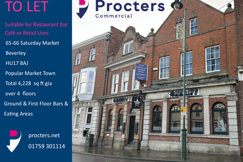 Restaurant to rent, 65-66 Saturday Market Beverley HU17 8AJ