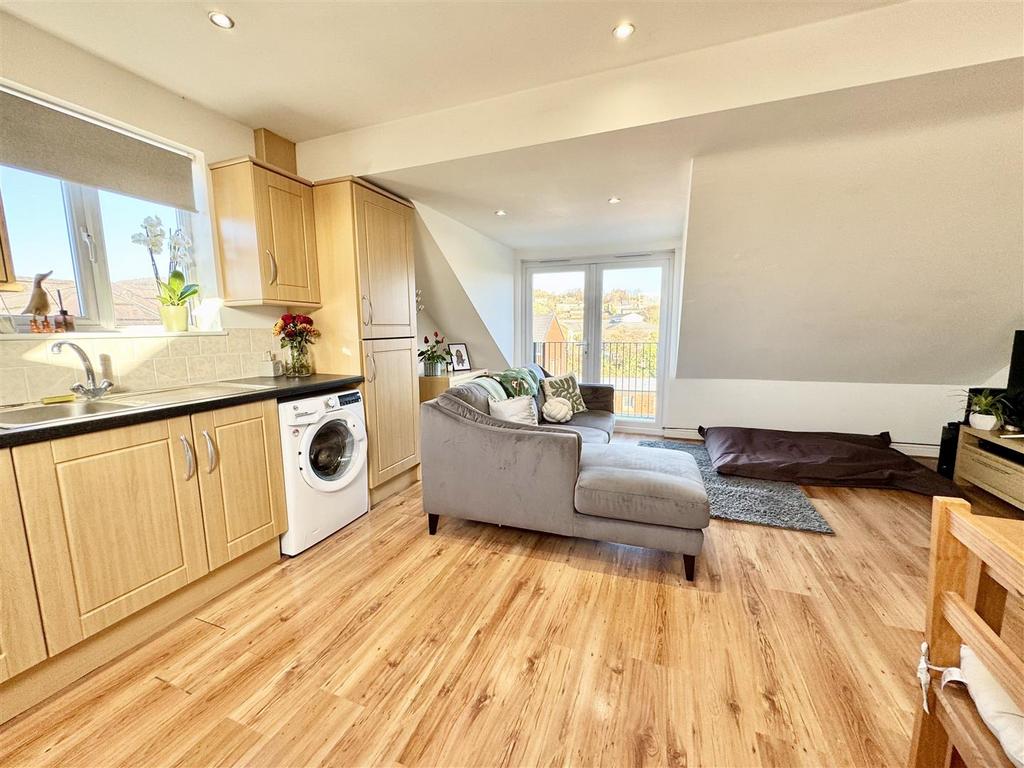 Open plan lounge dining kitchen