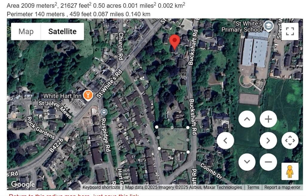 Area calculator - approximate boundary outline
