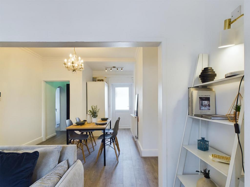 A spacious and stylish modern living room, perf...