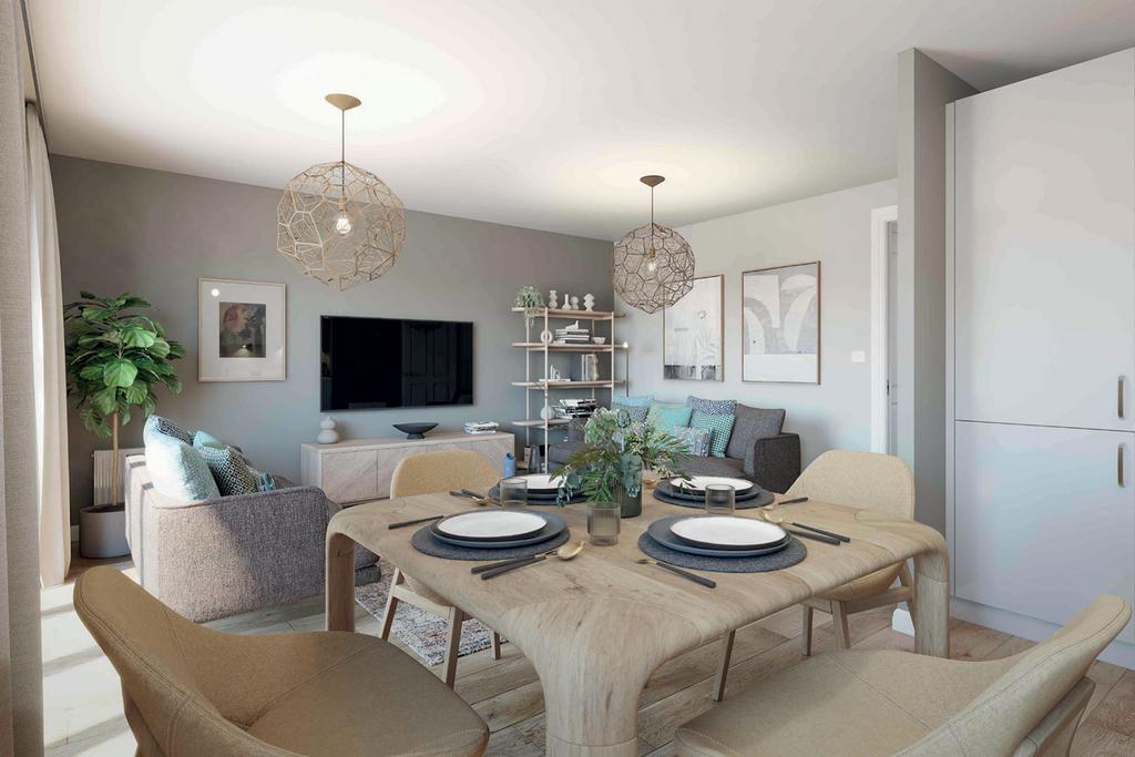 The Burleigh&#39;s open-plan living area