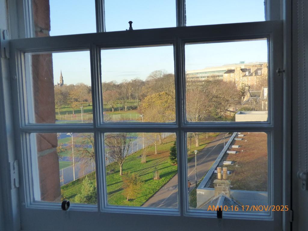 View west from sitting room