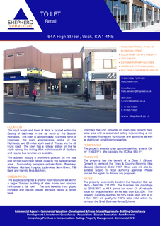 Office to rent, 64A High St Wick KW1 4NE