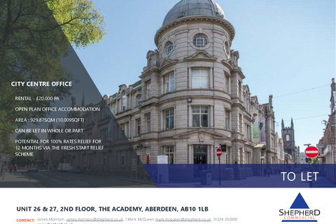 Office to rent, Belmont St Aberdeen AB10 1LB