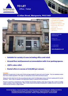 Office to rent, 12 Allan St Blairgowrie PH10 6AD