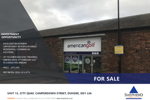 Retail property (high street) for sale, 1-37 Camperdown St Dundee DD1 3JA