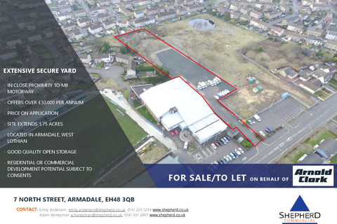 Land to rent, 7 North St Armadale EH48 3QB