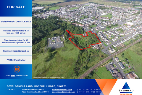 Land for sale, Rosehall Rd Shotts ML7 4AH
