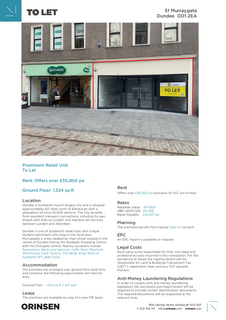 Retail property (high street) to rent, 51 Murraygate Dundee DD1 2EA